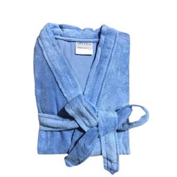 Roupão Veludo Adulto 100% Algodão Briza (3008) - GG - Azul aço - 1