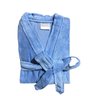 Roupão Veludo Adulto 100% Algodão Briza (3008) - GG - Azul aço - 1