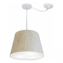 Ver imagem 3 de Lustre Pendente Cone com Desvio Md-4276 Cúpula 30/30x40cm Rustico Bege - Bivolt