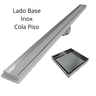 Kit Ralo Linear Banheiro 5x50 + Ralo 15x15 Inox Oculto Branco Box Lavabo Dentro e Fora - 3