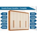 Ver imagem 2 de Guarda Roupa Casal 6 Portas e 6 Gavetas Versalhes Cinamomo - Conquista