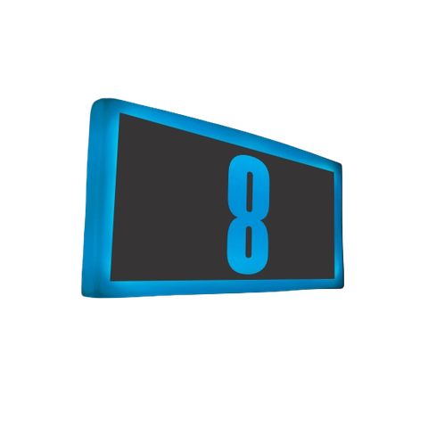 Placa Led Luminoso Números a Escolher Retangular 60x28 com Rgb