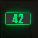 Ver mais imagens de Placa Led Luminoso Números a Escolher Retangular 60x28 com Rgb