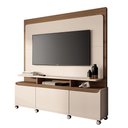 Ver imagem 1 de Home Painel Theater Quantum Sala Tv até 70 Polegadas Off White/castanho