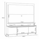 Ver imagem 4 de Home Painel Theater Quantum Sala Tv até 70 Polegadas Off White/castanho