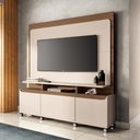 Ver imagem 2 de Home Painel Theater Quantum Sala Tv até 70 Polegadas Off White/castanho