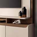 Ver imagem 5 de Home Painel Theater Quantum Sala Tv até 70 Polegadas Off White/castanho