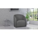 Ver imagem 2 de Poltrona Estofada Decorativa Sala de Estar Lara Tecido Bouclê Cinza - Dl Decor