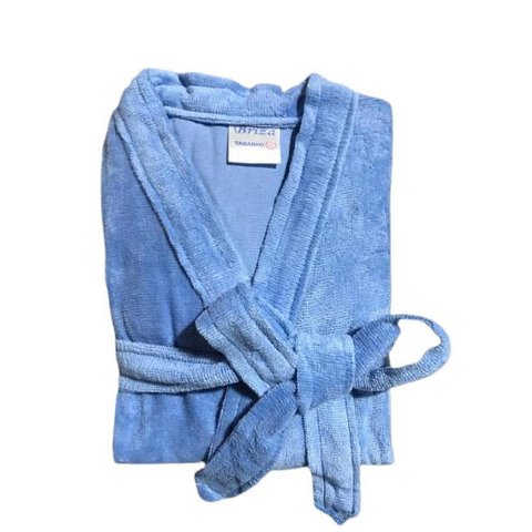 Roupão Veludo Adulto 100% Algodão Briza (3008) - M - Azul aço