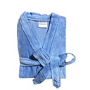 Ver imagem 1 de Roupão Veludo Adulto 100% Algodão Briza (3008) - M - Azul aço