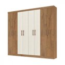 Ver imagem 4 de Guarda Roupa Casal Petropolis 8 Portas 2 Gav Atualle Móveis Canelato Rustico Natura Off White