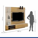 Ver imagem 3 de Home Suspenso Montana 2 Portas 3 Prateleiras Valdemóveis