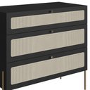 Ver imagem 5 de Cômoda para Quarto 3 Gavetas Pé Metal Arlo A10 Nero-dourado - Mpozenato
