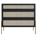 Ver imagem 3 de Cômoda para Quarto 3 Gavetas Pé Metal Arlo A10 Nero-dourado - Mpozenato