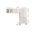 Ver imagem 3 de Kit de Cozinha Modulada 3 Peças Evidence (2 Armários + 1 Paneleiro) CPT58 Branco/Preto - Bertolini