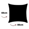 Almofada Grande Encosto Apoio Lombar Almofadão Leitura Estudo Cama Sofá Pallet Preto 80x60 - 2