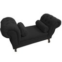 Ver imagem 1 de Recamier Grécia 160x50 Suede Preto - Dominic Decor Grecia