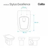Tampa de Vaso em MDF Stylus Excellence Branco para bacia Celite - 2