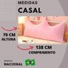 Almofada Para Cama Casal Cabeceira Box Apoio Lombar Encosto Leitura Decoração Rosa Capa com Zíper - 2