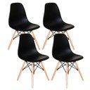 Ver imagem 7 de Conjunto de Mesa Eames Tampo Quadrado Preto 90cm 4 Cadeiras Pretas