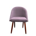 Ver imagem 1 de Cadeira Poltrona Arredondada Suede Rosa Bebê - D'classe Decor