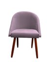 Ver imagem 1 de Cadeira Poltrona Arredondada Suede Rosa Bebê - D'classe Decor