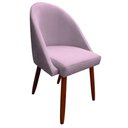 Ver imagem 2 de Cadeira Poltrona Arredondada Suede Rosa Bebê - D'classe Decor
