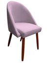 Ver imagem 2 de Cadeira Poltrona Arredondada Suede Rosa Bebê - D'classe Decor