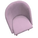 Ver imagem 3 de Cadeira Poltrona Arredondada Suede Rosa Bebê - D'classe Decor