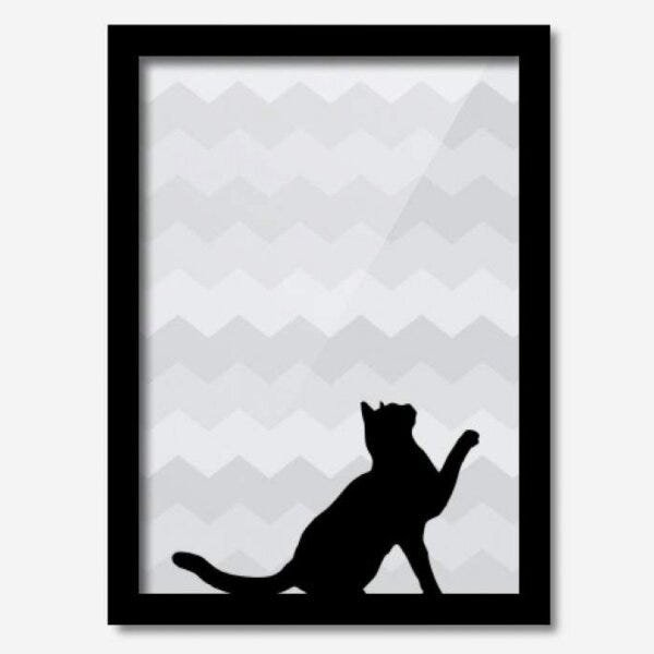 Quadro Decorativo Gato 33cmx24cm Los Quadros - 1