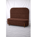 Ver imagem 1 de Kit Atenas Cabeceira de Cama Box Orgânica e Recamier Calçadeira Baú Queen 160 Cm Suede Marrom Eli Mó