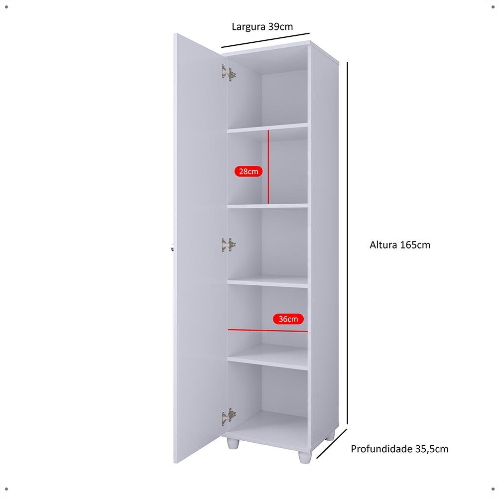 Sapateira Multiuso Vertical Espelhado 4 Prateleira Porta Sapato Organizador Retrô Sala Quarto - 8