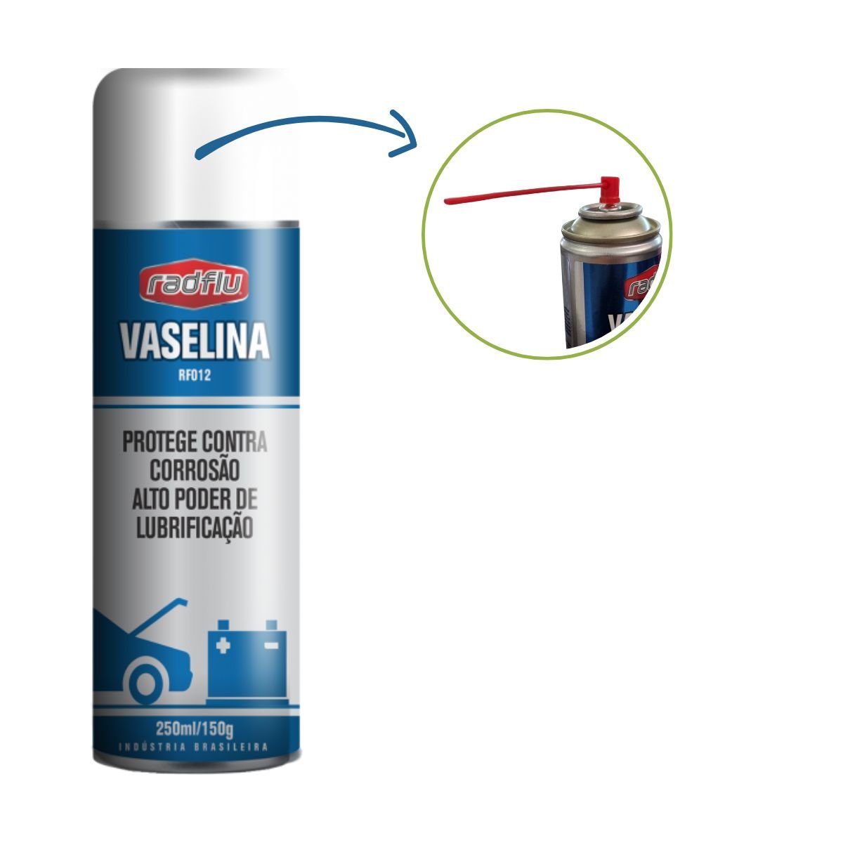 Vaselina Lubrificante Spray Uso Geral 250ml Protege - 2