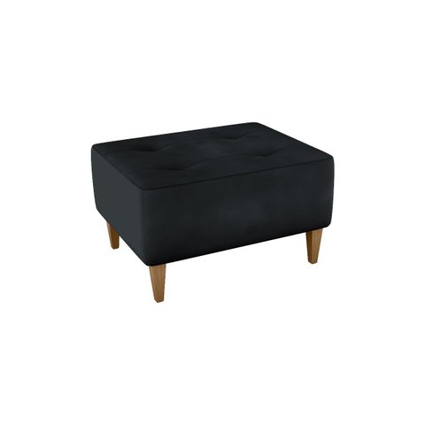 Puff Decorativo Piva Suede Preto