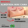 Almofada Infantil Para Cabeceira Mini Cama Casinha Beliche Montessori com Zíper 60X70 Decoração Rose - 3