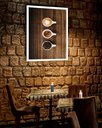 Ver imagem 2 de Quadro Decorativo Xícaras Café Madeira - 70x50cm:moldura Preta