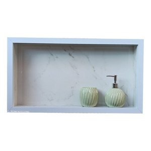 Nicho Porcelanato para Banheiro Branco Santorine 60x32cm