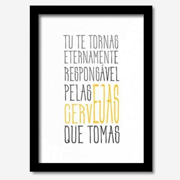 Quadro Decorativo Frases Cerveja 33cmx24cm Los Quadros - 1