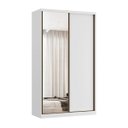 Ver imagem 3 de Guarda Roupa Solteiro 2 Portas 1 com Espelho Mdf 1,38 M Altezza Belmax:branco