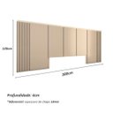 Ver imagem 5 de Cabeceira Queen 3,0m e 2 Mesas Gaveta e Nicho Mdf sob Medida Cor:titânio