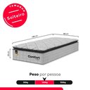 Ver imagem 3 de Colchão Solteiro Comfort Class Pillow Top 28x88x188cm - Branco - e-Shop Casa