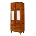 Ver imagem 2 de Guarda-roupa Casal Piauí 4 Portas 2 Gavetas 1 Prateleira com Espelhoclean Ypê - Rodmóveis