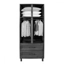 Ver imagem 3 de Guarda-roupa Casal Piauí 4 Portas 2 Gavetas 1 Prateleira com Espelhoclean Ypê - Rodmóveis