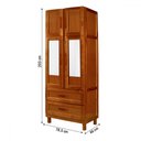 Ver imagem 4 de Guarda-roupa Casal Piauí 4 Portas 2 Gavetas 1 Prateleira com Espelhoclean Ypê - Rodmóveis