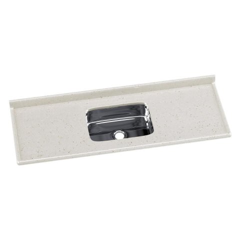 Pia de Cozinha Mármore Sintético 150x55cm com Cuba Aço Inox Multimóveis CR20474  