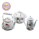 Ver imagem 5 de Chaleira Esmaltada Floreal Paris Torres Eiffel Elegance Branca 2,5L Aço - Wp Connect