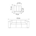 Ver imagem 4 de Sofá Milana 3 Lugares Couro Caramelo 228cm - 69989