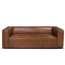 Ver imagem 2 de Sofá Milana 3 Lugares Couro Caramelo 228cm - 69989