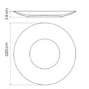 Ver imagem 2 de Kit 6 Pratos Rasos Porcelana Leonora Tramontina 25cm Branco Mesa Posta Cozinha Restaurante