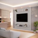 Ver imagem 2 de Painel com Bancada para Tv até 75 Polegadas Ripado Dj Móveis Trento 223 Bali